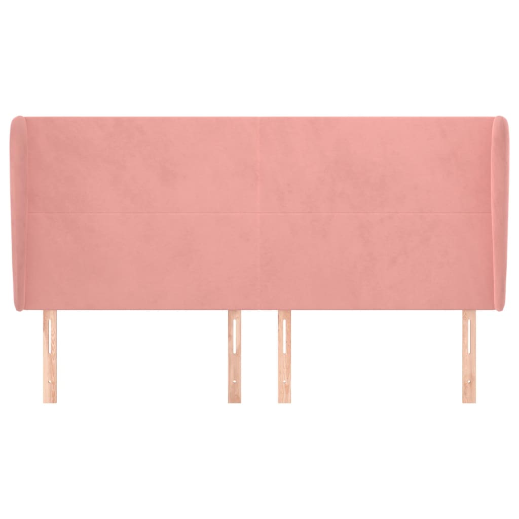 Testiera ad Orecchio Rosa 183x23x118/128 cm in Velluto | homemem39