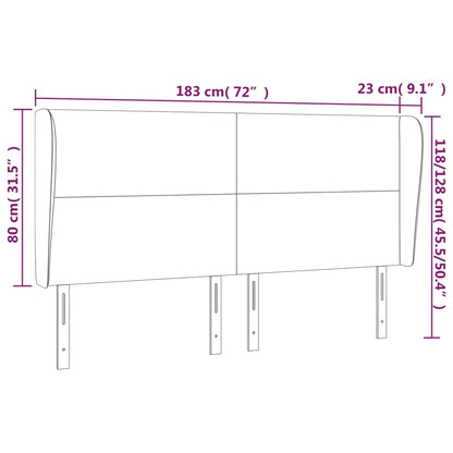 Testiera ad Orecchio Rosa 183x23x118/128 cm in Velluto | homemem39