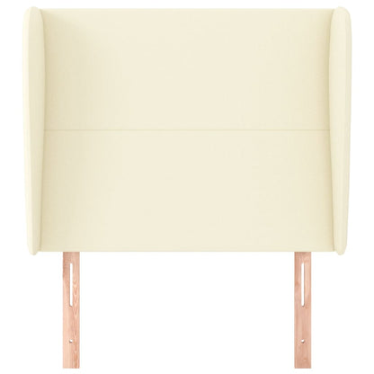 Testiera ad Orecchio Crema 83x23x118/128 cm in Similpelle