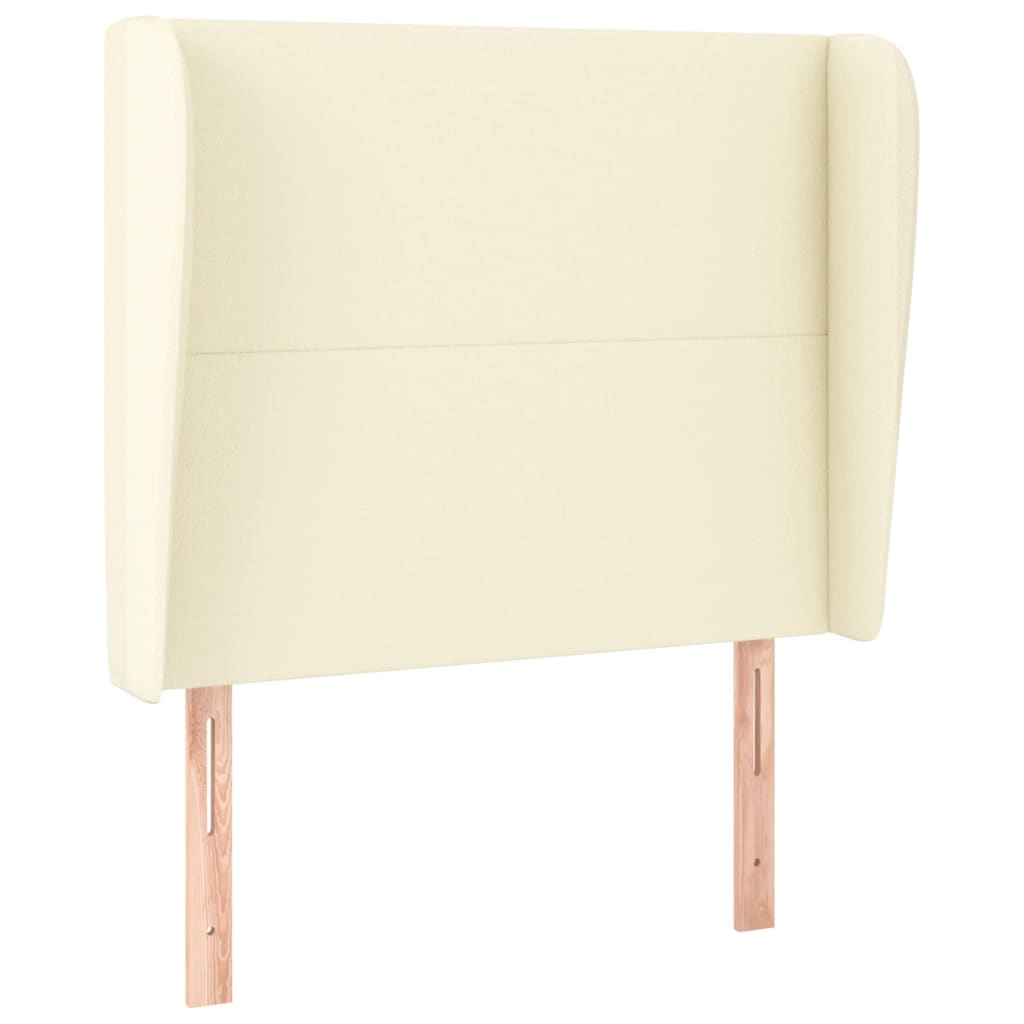 Testiera ad Orecchio Crema 103x23x118/128 cm in Similpelle