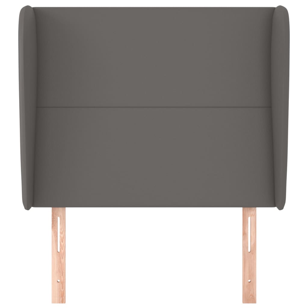 Testiera ad Orecchio Grigio 103x23x118/128cm in Similpelle - homemem39