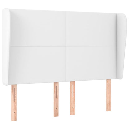 Testiera ad Orecchio Bianca 147x23x118/128 cm in Similpelle - homemem39