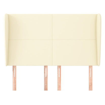 Testiera ad Orecchio Crema 147x23x118/128 cm in Similpelle