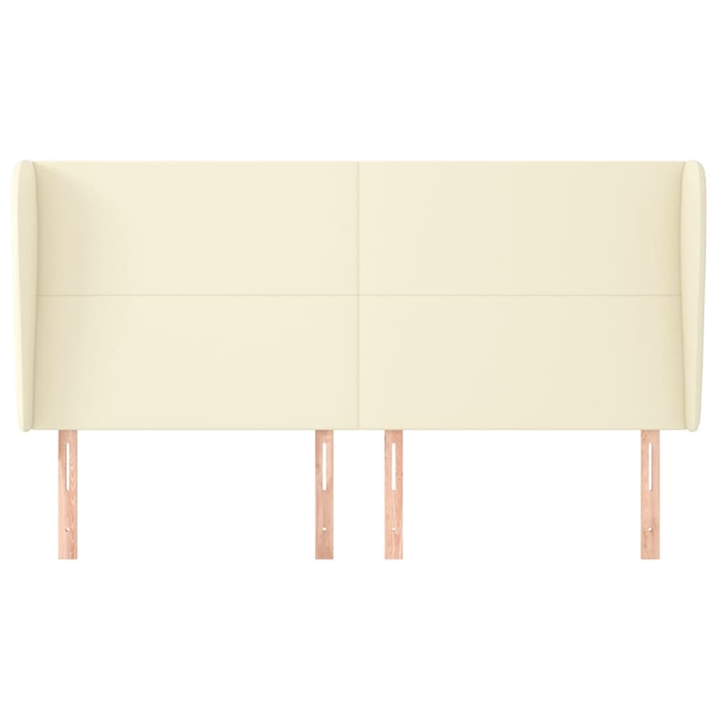 Testiera ad Orecchio Crema 183x23x118/128 cm in Similpelle