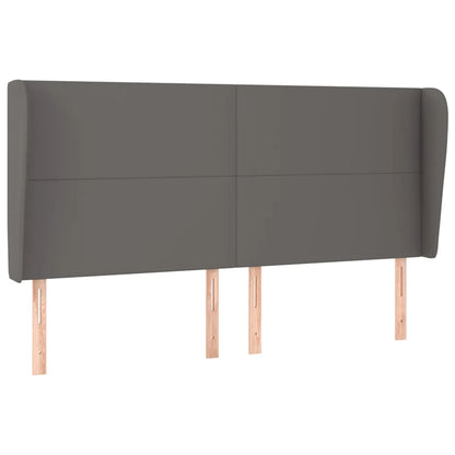 Testiera ad Orecchio Grigio 183x23x118/128cm in Similpelle - homemem39