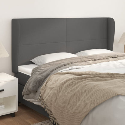 Testiera ad Orecchio Grigio 203x23x118/128cm in Similpelle | homemem39