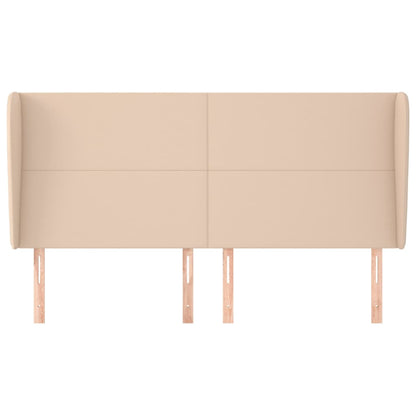 Testiera ad Orecchio Cappuccino 203x23x118/128 cm in Similpelle - homemem39