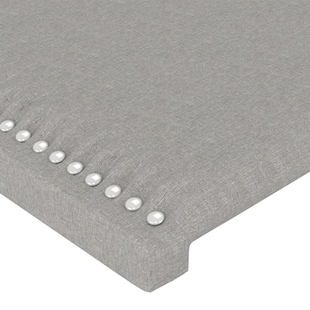 Testiera ad Orecchio Grigio Chiaro 93x23x118/128 cm in Tessuto | homemem39
