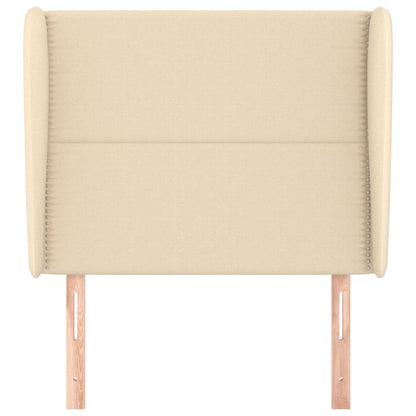 Testiera ad Orecchio Crema 93x23x118/128 cm in Tessuto - homemem39