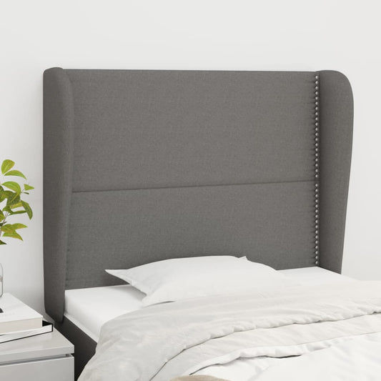 Testiera ad Orecchio GrigioScuro 103 x 23 x 118/128cm inTessuto | homemem39