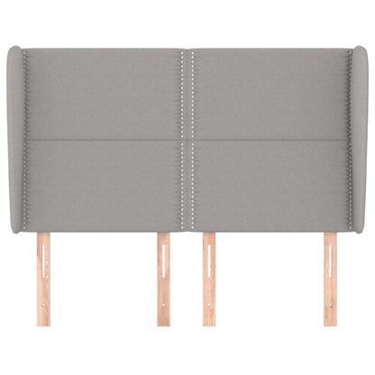 Testiera ad Orecchio Grigio Chiaro 147x23x118/128 cm in Tessuto - homemem39