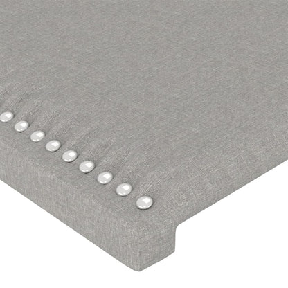 Testiera ad Orecchio Grigio Chiaro 147x23x118/128 cm in Tessuto | homemem39
