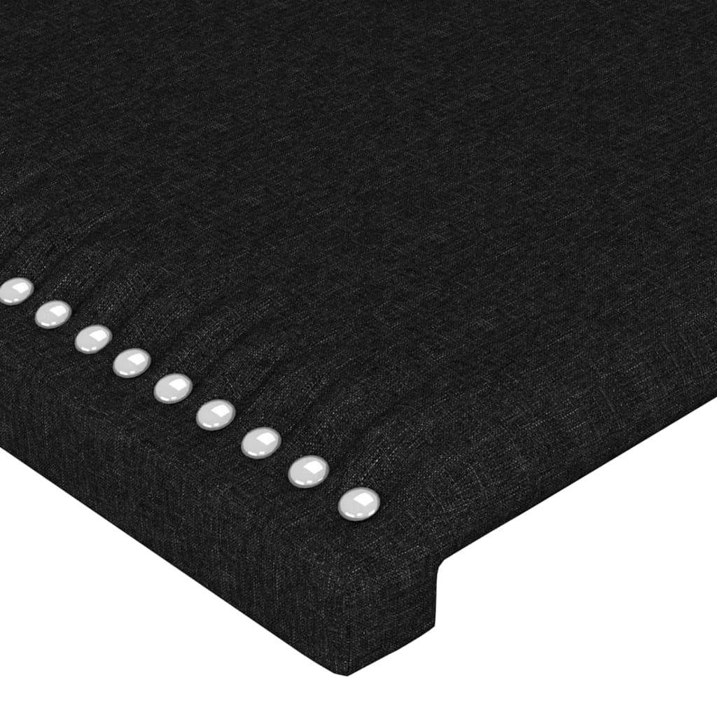 Testiera ad Orecchio Nera 147 x 23 x 118/128 cm in Tessuto | homemem39