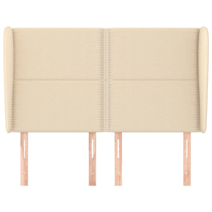 Testiera ad Orecchio Crema 147 x 23 x 118/128 cm in Tessuto