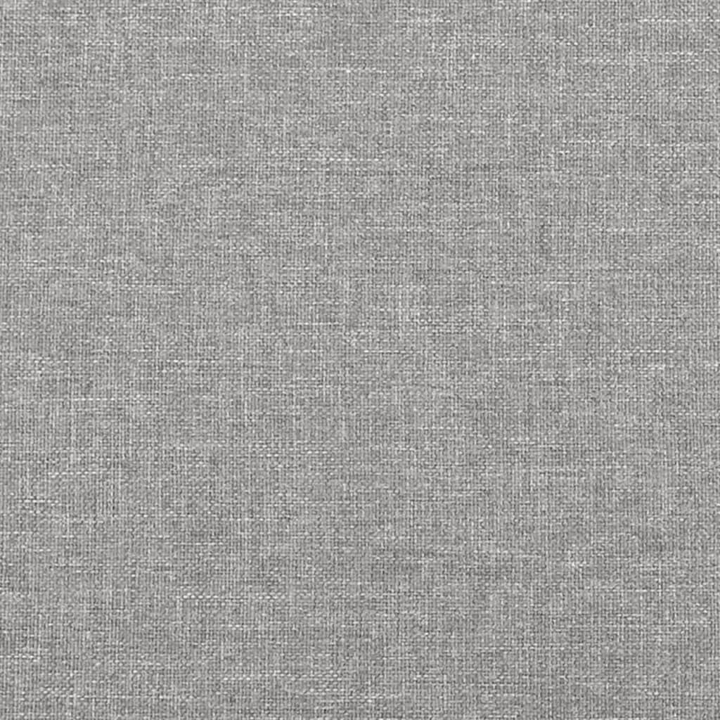 Testiera ad Orecchio Grigio Chiaro 203x23x118/128 cm in Tessuto