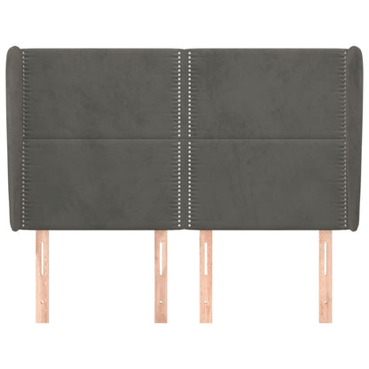 Testiera ad Orecchio GrigioScuro 147x23x118/128cm in Velluto