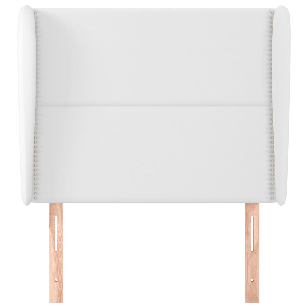 Testiera ad Orecchio Bianca 83x23x118/128 cm in Similpelle