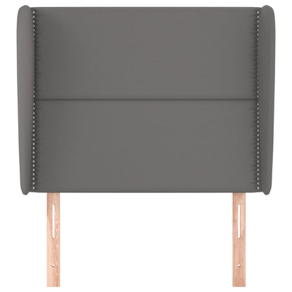 Testiera ad Orecchio Grigio Scuro 93x23x118/128cm in Similpelle