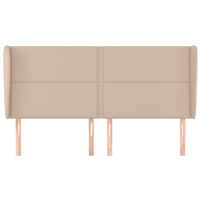 Testiera ad Orecchio Cappuccino 183x23x118/128 cm in Similpelle