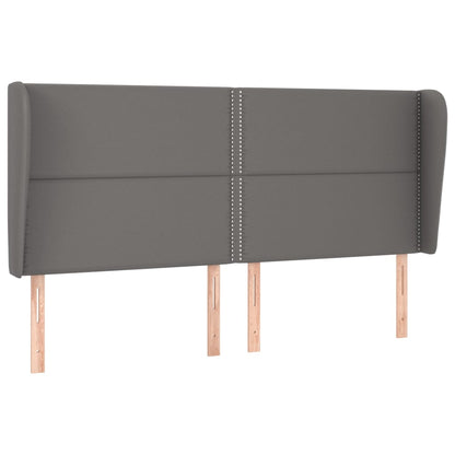 Testiera ad Orecchio Grigio 203x23x118/128cm in Similpelle