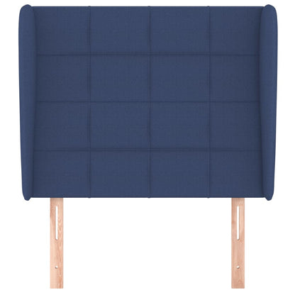 Testiera ad Orecchio Blu 83x23x118/128 cm in Tessuto