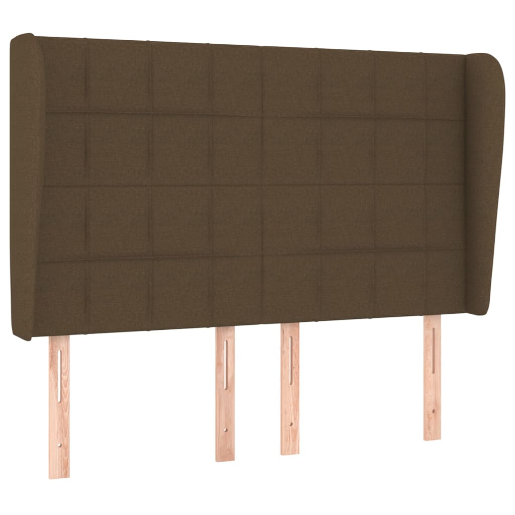 Testiera ad Orecchio MarroneScuro147 x 23 x 118/128cm inTessuto | homemem39