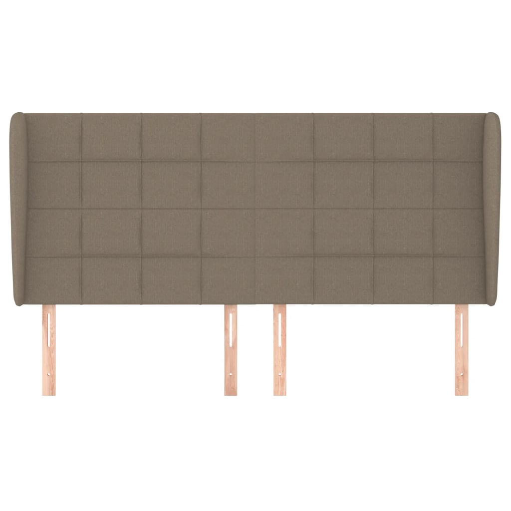 Testiera ad Orecchio Tortora 163x23x118/128 cm in Tessuto | homemem39