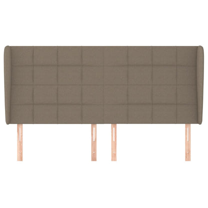 Testiera ad Orecchio Tortora 163x23x118/128 cm in Tessuto - homemem39