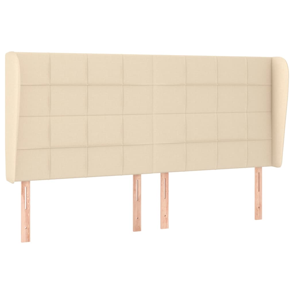 Testiera ad Orecchio Crema 163x23x118/128 cm in Tessuto | homemem39