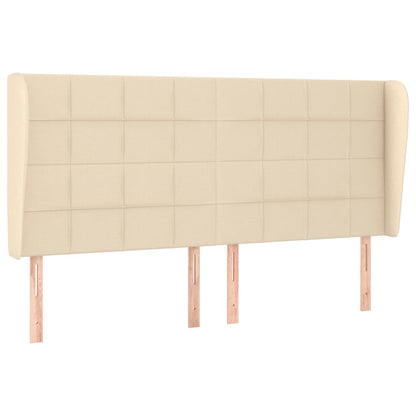 Testiera ad Orecchio Crema 163x23x118/128 cm in Tessuto | homemem39