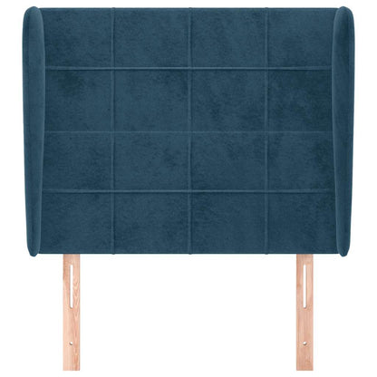Testiera ad Orecchio Blu Scuro 93x23x118/128 cm in Velluto | homemem39