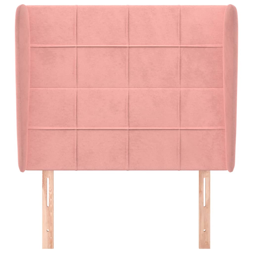Testiera ad Orecchio Rosa 93x23x118/128 cm in Velluto | homemem39