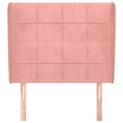 Testiera ad Orecchio Rosa 93x23x118/128 cm in Velluto | homemem39