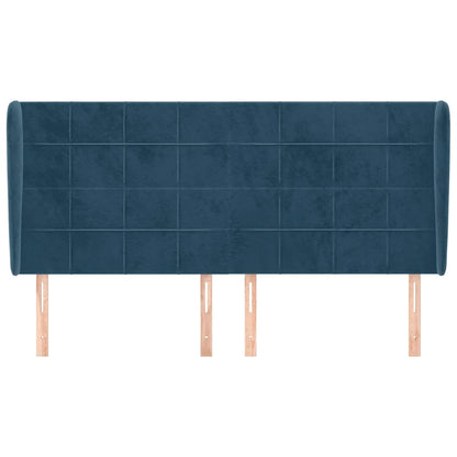 Testiera ad Orecchio Blu Scuro 183x23x118/128 cm in Velluto | homemem39