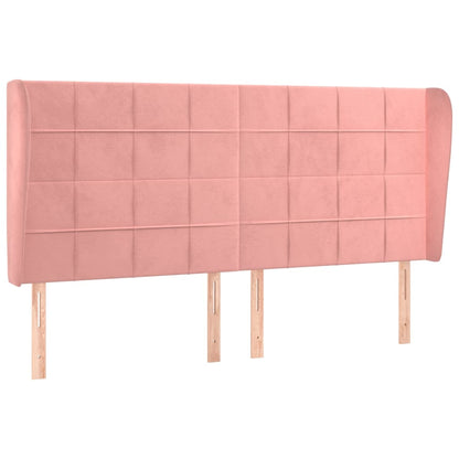 Testiera ad Orecchio Rosa 183x23x118/128 cm in Velluto | homemem39