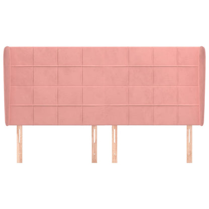 Testiera ad Orecchio Rosa 183x23x118/128 cm in Velluto | homemem39
