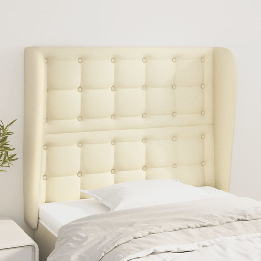 Testiera ad Orecchio Crema 83x23x118/128 cm in Similpelle | homemem39