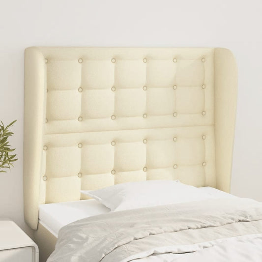 Testiera ad Orecchio Crema 103x23x118/128 cm in Similpelle | homemem39