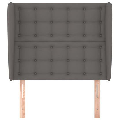 Testiera ad Orecchio Grigio 103x23x118/128cm in Similpelle