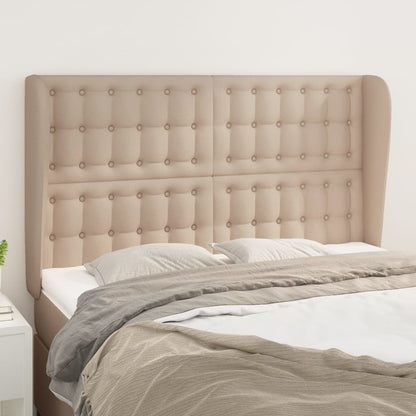 Testiera ad Orecchio Cappuccino 147x23x118/128 cm in Similpelle