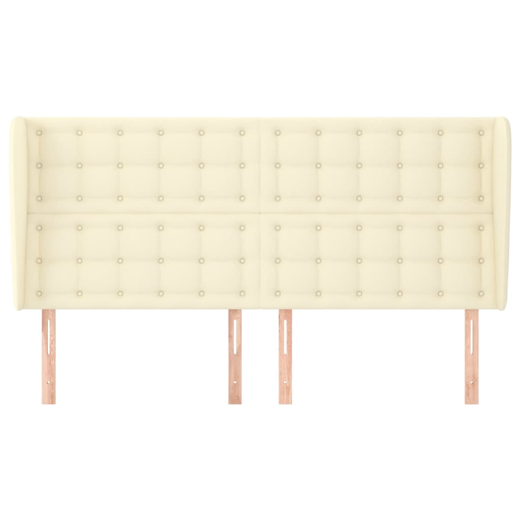 Testiera ad Orecchio Crema 163x23x118/128 cm in Similpelle | homemem39