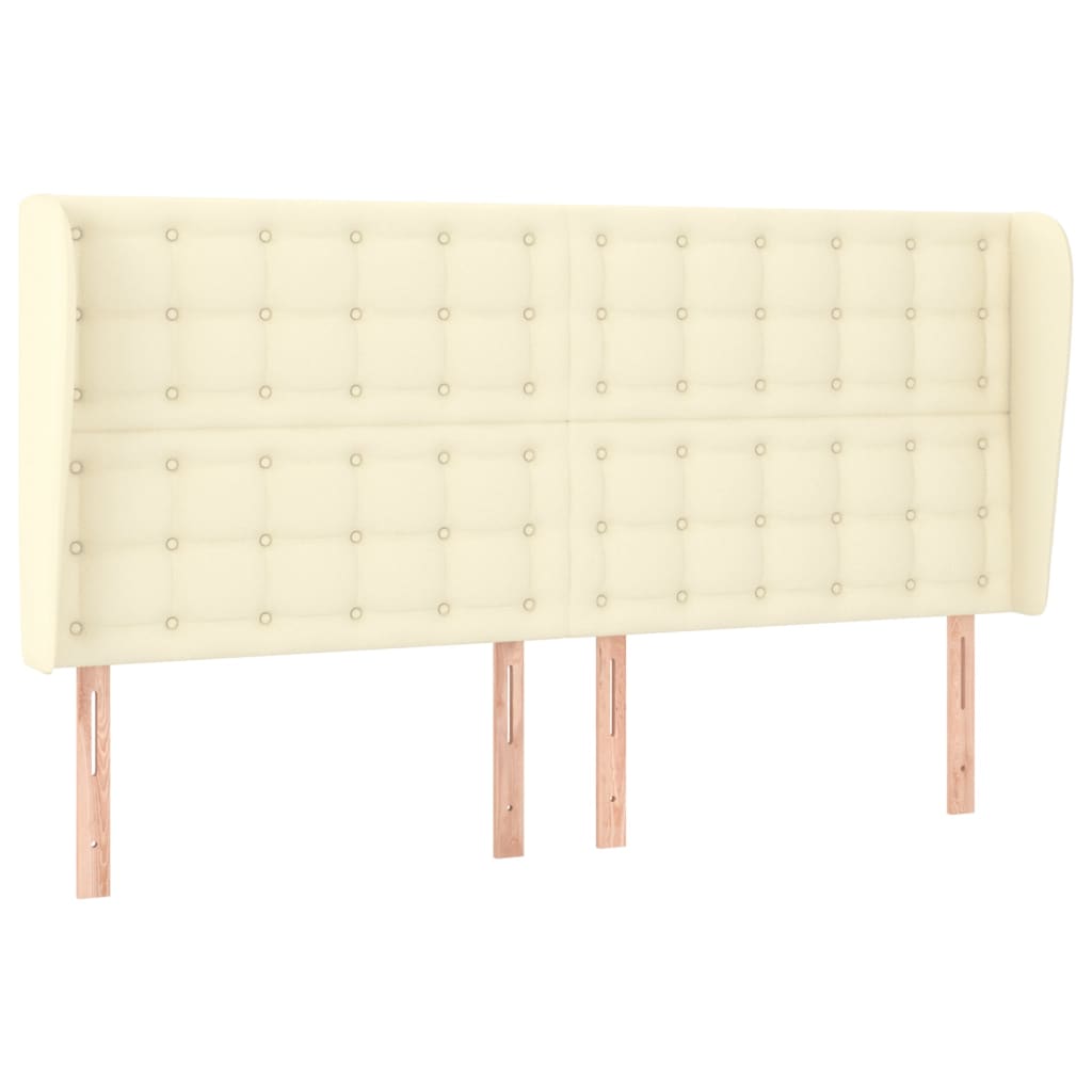 Testiera ad Orecchio Crema 203x23x118/128 cm in Similpelle | homemem39