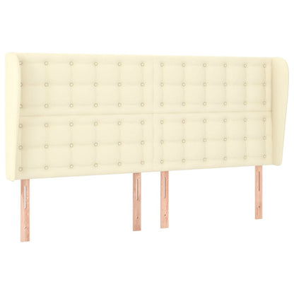 Testiera ad Orecchio Crema 203x23x118/128 cm in Similpelle | homemem39