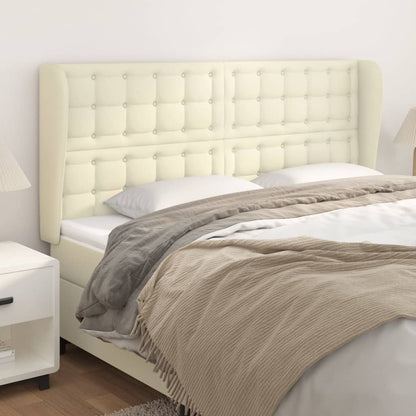 Testiera ad Orecchio Crema 203x23x118/128 cm in Similpelle | homemem39