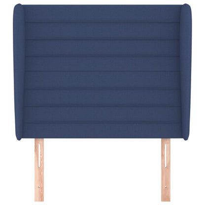 Testiera ad Orecchio Blu 83x23x118/128 cm in Tessuto