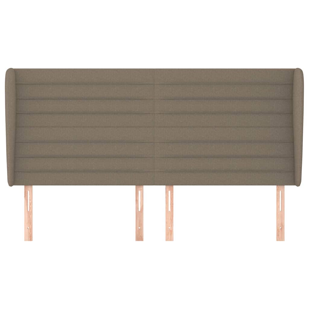 Testiera ad Orecchio Tortora 183x23x118/128 cm in Tessuto