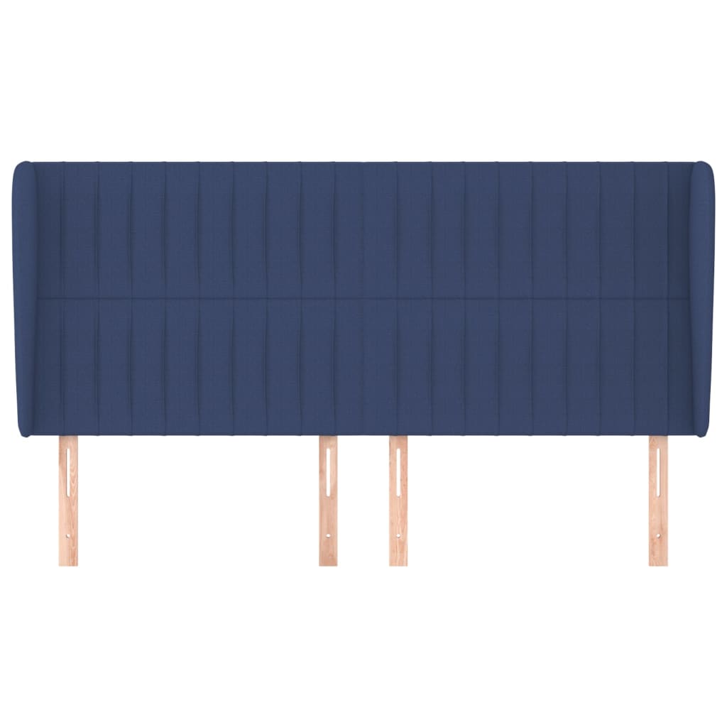 Testiera ad Orecchio Blu 183x23x118/128 cm in Tessuto