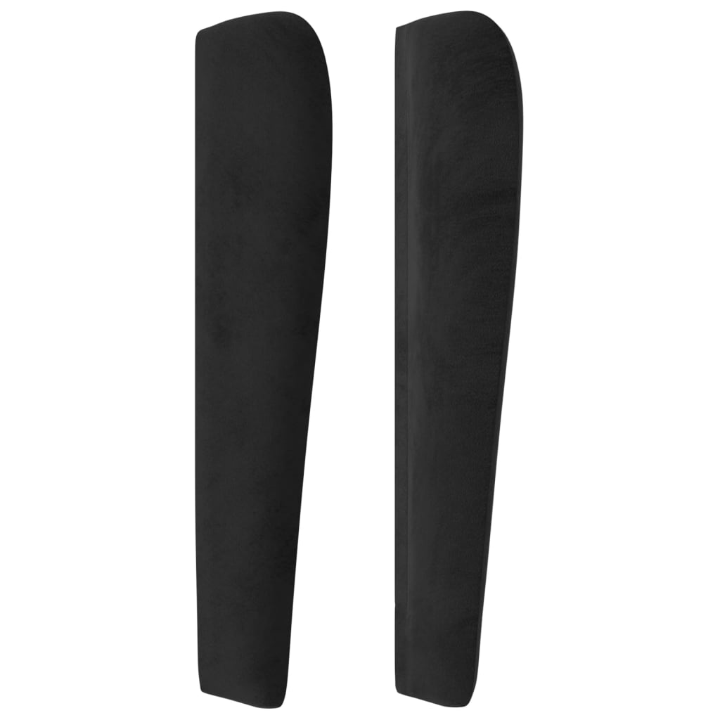 Testiera ad Orecchio Nera 83x23x118/128 cm in Velluto | homemem39