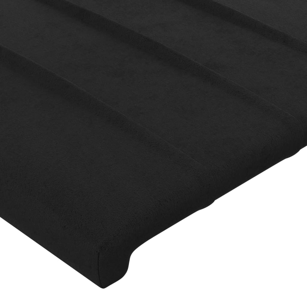 Testiera ad Orecchio Nera 163x23x118/128 cm in Velluto | homemem39