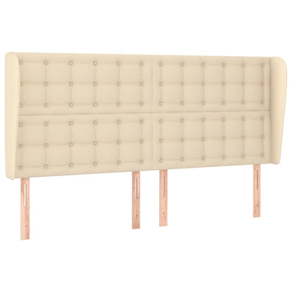 Testiera ad Orecchio Crema 163x23x118/128 cm in Tessuto | homemem39